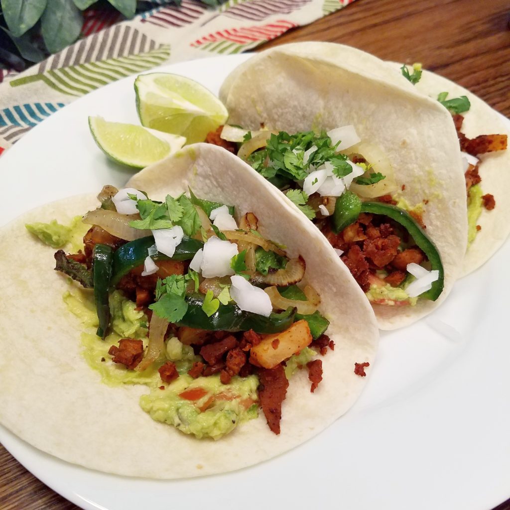 hello fresh veggie box seitan tacos